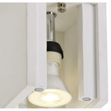 Dual Light Ceiling Fixture with Polished Chrome and Paintable White Gypsum