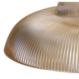 Elegant Telescopic Pendant Light with Amber Glass Shade, Polished Nickel Finish