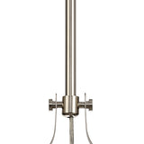 Smoked Glass 1-Light Pendant with Telescopic Polished Nickel Fixture