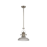 Elegant Glass Sphere Pendant Light in Polished Nickel Finish