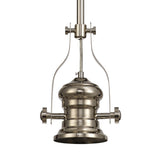 Elegant Glass Sphere Pendant Light in Polished Nickel Finish