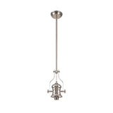 Elegant Glass Sphere Pendant Light in Polished Nickel Finish