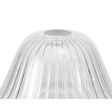 Polished Nickel Pendant Light with Clear 30cm Glass Bell Shade