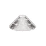 Polished Nickel Telescopic Pendant Light with Clear 30cm Glass Cone Shade