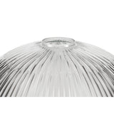 Elegant 1-Light Pendant with 30cm Glass Dome, Polished Nickel Finish
