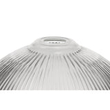 Elegant Polished Nickel Pendant Light with Clear Glass Dome Shade (38cm)