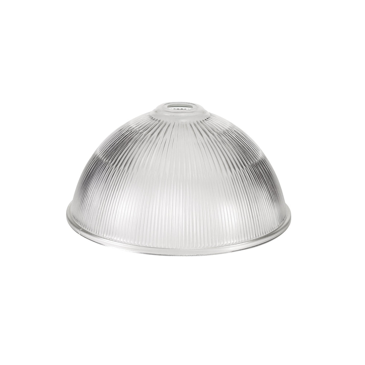 Elegant Polished Nickel Pendant Light with Clear Glass Dome Shade (38cm)