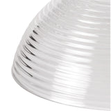 Prismatic Glass Pendant Light with Telescopic Polished Nickel Finish, E27 Socket