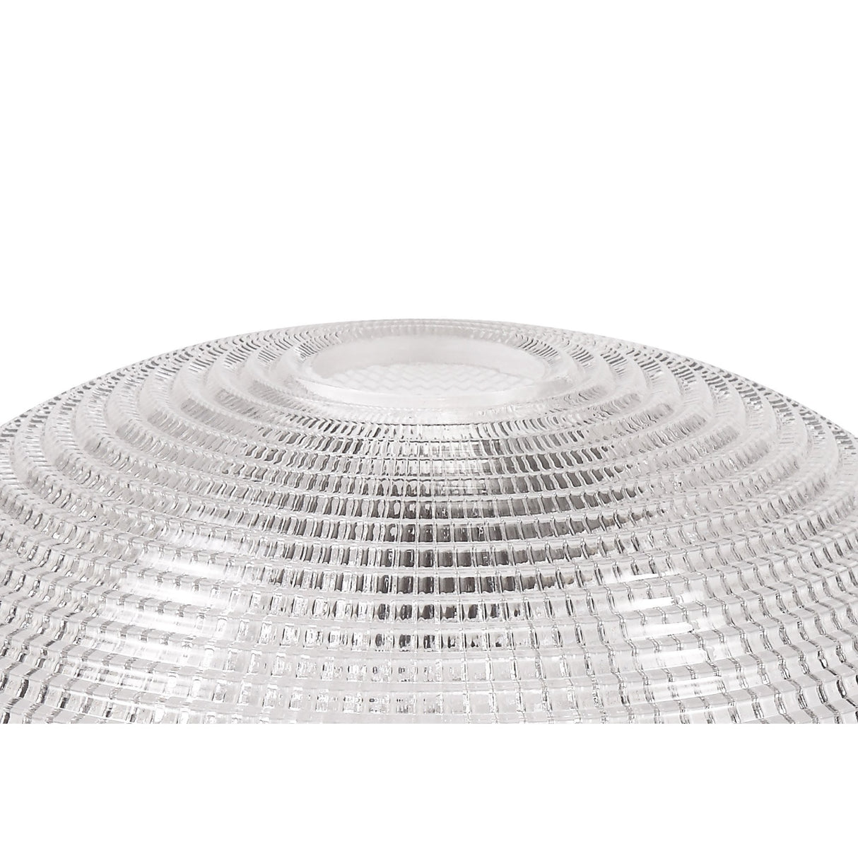 Single Adjustable Pendant Light with 30cm Prismatic Glass Shade, Polished Nickel Finish