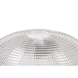 Single Adjustable Pendant Light with 30cm Prismatic Glass Shade, Polished Nickel Finish