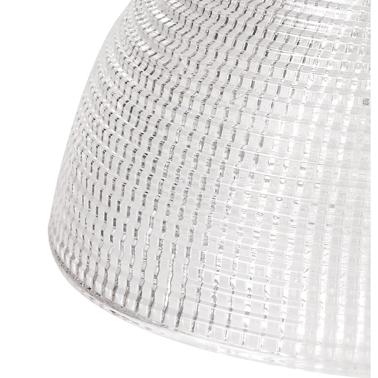 Single Adjustable Pendant Light with 30cm Prismatic Glass Shade, Polished Nickel Finish
