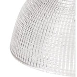 Single Adjustable Pendant Light with 30cm Prismatic Glass Shade, Polished Nickel Finish