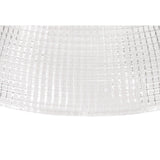 Single Adjustable Pendant Light with 30cm Prismatic Glass Shade, Polished Nickel Finish