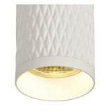 Sleek 11cm Surface Mounted Ceiling Light, Sand White/Acrylic Ring