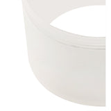 Sleek 11cm Surface Mounted Ceiling Light, Sand White/Acrylic Ring