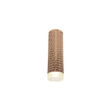 Rose Gold GU10 Ceiling Spotlight with Acrylic Accents - 20cm Flush Mount Fixture