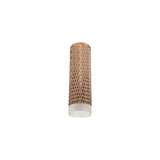 Rose Gold GU10 Ceiling Spotlight with Acrylic Accents - 20cm Flush Mount Fixture