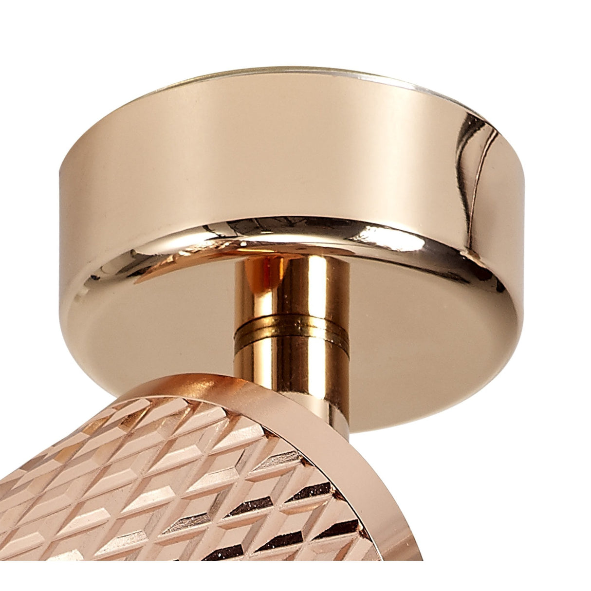 Rose Gold GU10 Spotlight with Acrylic Accent Ring