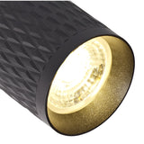 Modern Sand Black Track Spotlight with Acrylic Accent Ring