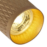 Champagne Gold GU10 Track Light with Acrylic Accent