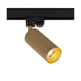 Champagne Gold GU10 Track Light with Acrylic Accent