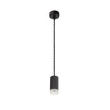 Contemporary 11cm Pendant Light in Sand Black with Acrylic Accents