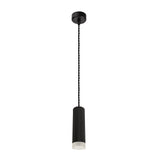 Elegant 20cm Pendant Light with Sand Black Finish and Acrylic Accent