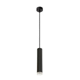 Contemporary Sand Black Pendant Light with Acrylic Accents, GU10 Spotlight
