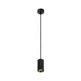Elegant Sand Black Pendant Light - Single GU10 Spotlight, 11cm Diameter