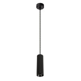 Modern Black Sand Pendant Light with Adjustable Drop - 20cm GU10 Spotlight