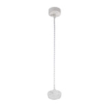 Sleek Modern Pendant Light with Sand White Finish and Acrylic Accents