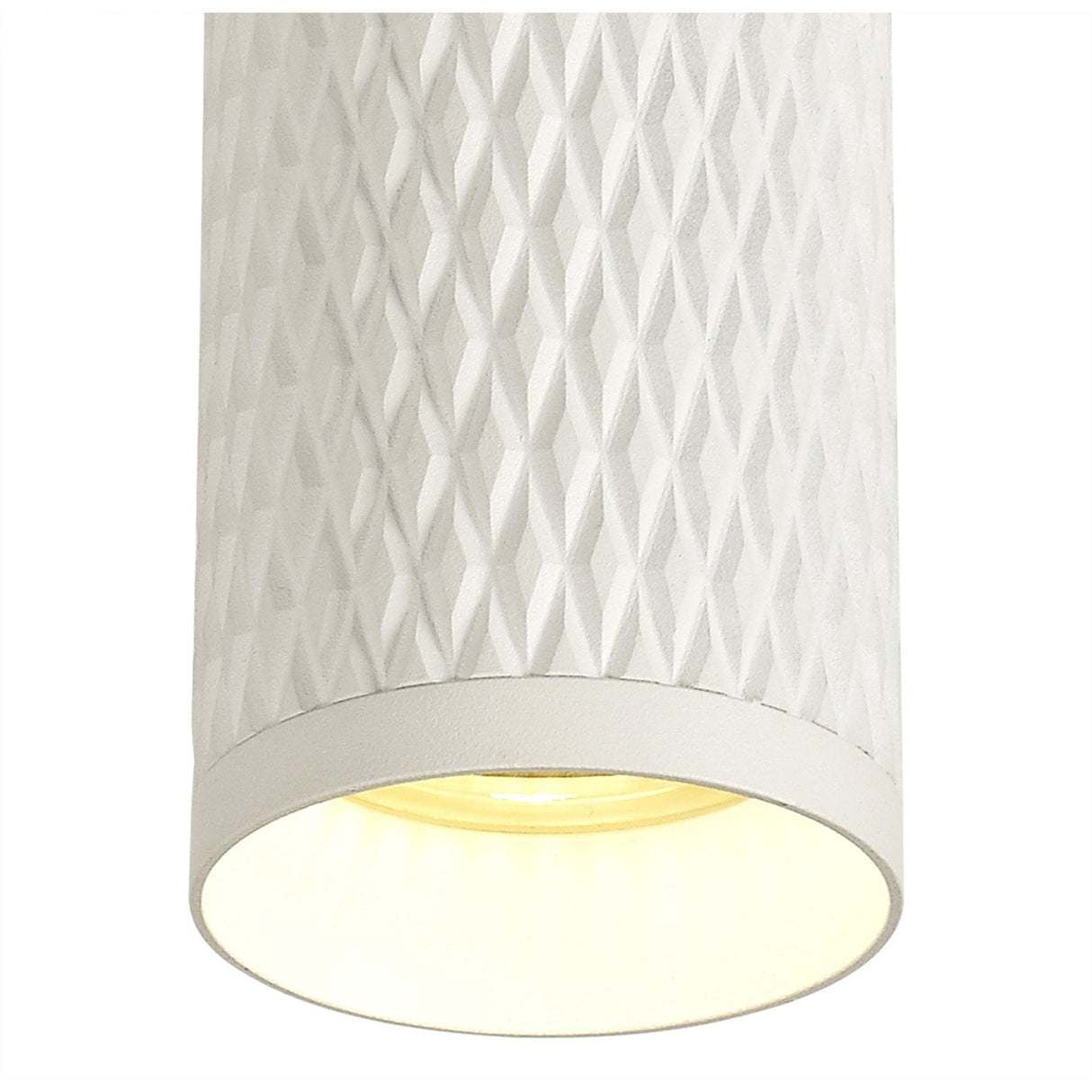 Elegant Sand White Pendant Light with Acrylic Accent, 30cm, GU10