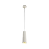 Contemporary Sand White Pendant Light with Adjustable Drop