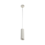 Contemporary Sand White Pendant Light with Adjustable Drop