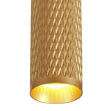 Champagne Gold Acrylic Ring Pendant Light, 1-Light GU10, 30cm Diameter