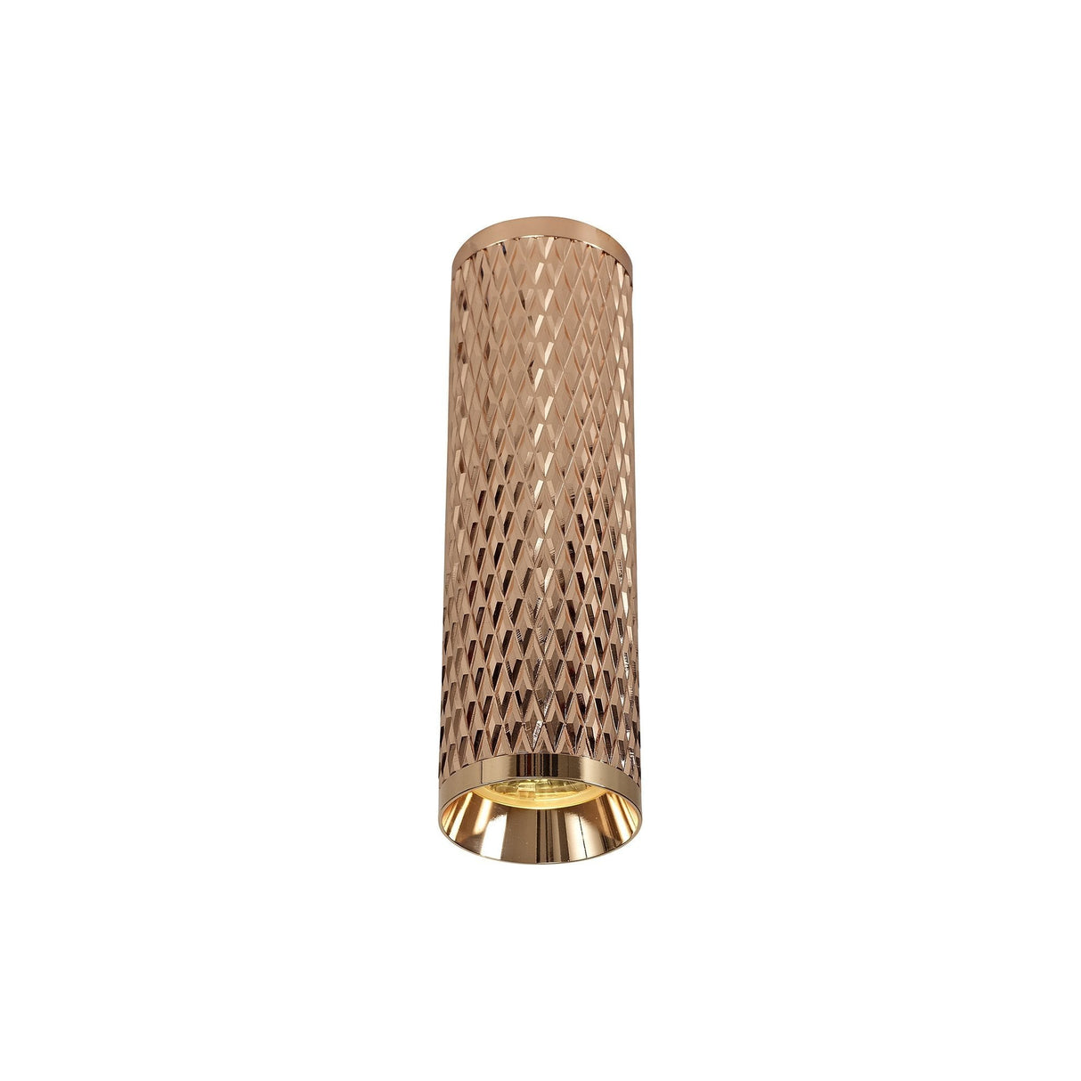 Rose Gold Elegance: 1-Light 20cm Pendant with Acrylic Accent
