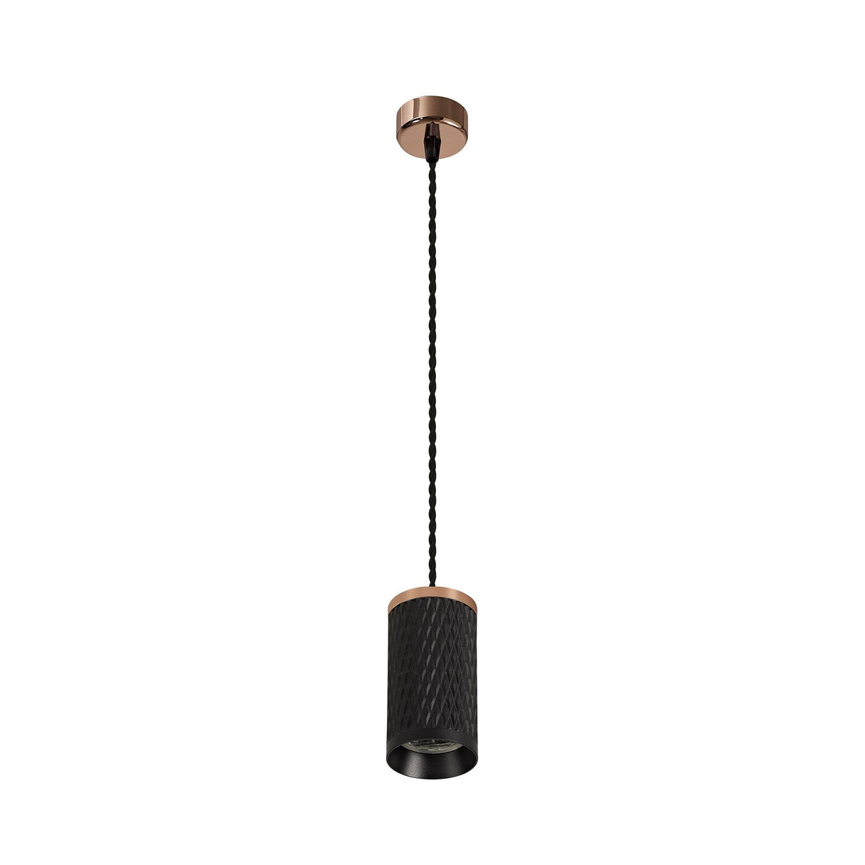 Elegant Rose Gold and Sand Black 11cm Pendant Light