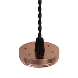 Sand Black and Rose Gold Pendant Light - 20cm GU10 Spotlight