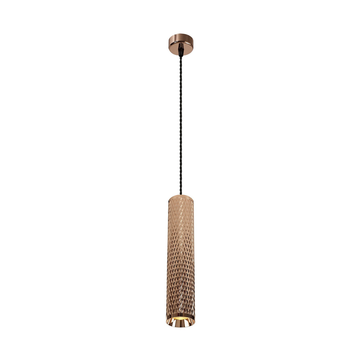 Elegant Rose Gold Pendant Light with Adjustable Drop