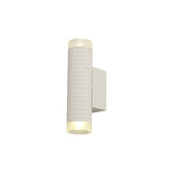 Dual Ring Accent Wall Light, Sand White with Acrylic Highlights