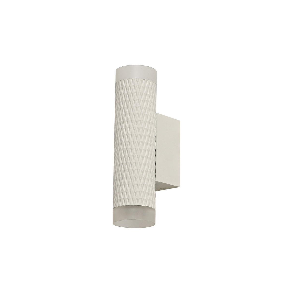 Dual Ring Accent Wall Light, Sand White with Acrylic Highlights