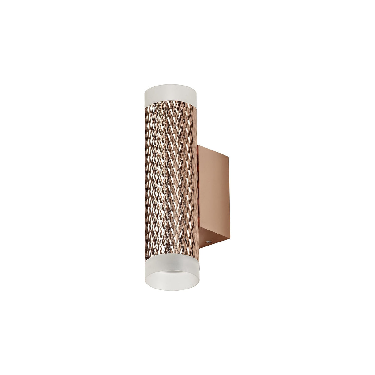 Contemporary Rose Gold Wall Light with Acrylic Rings and Dual GU10 Fixtures