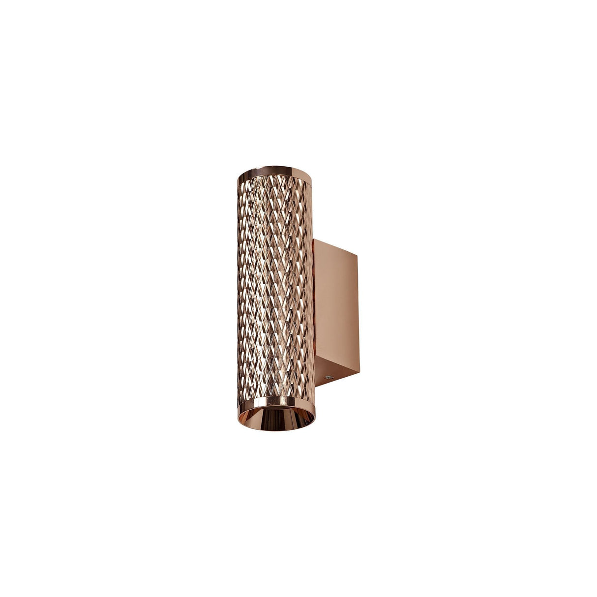 Contemporary Rose Gold Wall Light with Acrylic Rings and Dual GU10 Fixtures