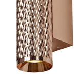 Contemporary Rose Gold Wall Light with Acrylic Rings and Dual GU10 Fixtures