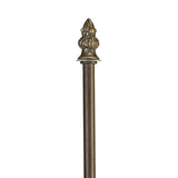 Elegant Dual-Light Tiffany Table Lamp with Amber and Cream Shade in Antique Brass Finish