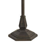 Vintage Amber & Cream Octagonal Tiffany Floor Lamp with Aged Brass Finish