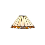 Timeless Tiffany Pendant Light with Amber & Cream Glass Shade