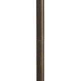 Elegant 2-Light Tiffany-Style Floor Lamp with Blue and Cream Stained Glass Shade and Antique Brass Finish