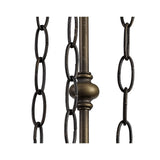 Elegant Dual-Light Pendant with Tiffany-Style Shade in Grey/Cream & Antique Brass