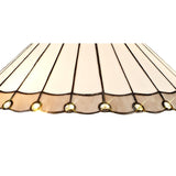 Dual Light Octagonal Floor Lamp with 40cm Tiffany Shade in Aged Antique Brass